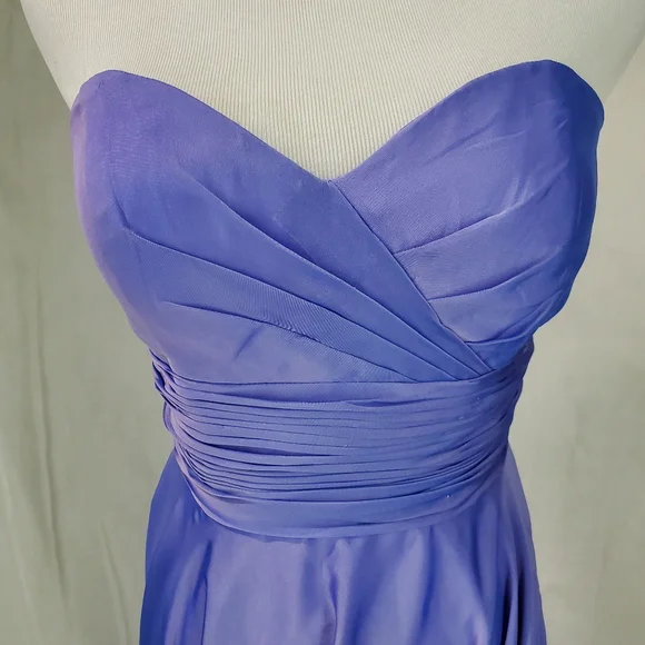 NWOT Alyce Paris Strapless Prom Dress Gown Iridescent Purple Size 2 Bridesmaid - Picture 5 of 10